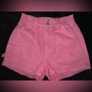 Pink Denim Shorts. Size 1